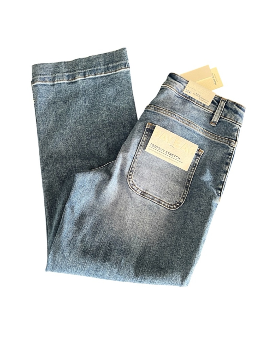 Bayeas La Jeans Size 29P NWT Mid Rise Straight Leg